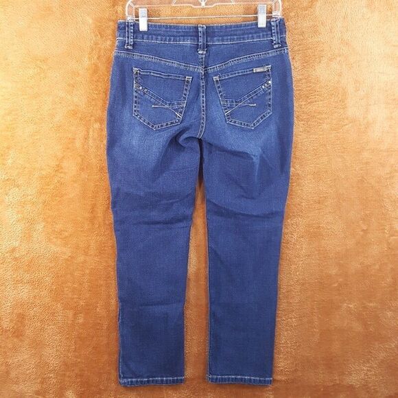 CHICOS Womens Jeans Size 00 XS Dark Wash Skinny Crop Ankle Pocket Stretch Denim - Picture 2 of 7